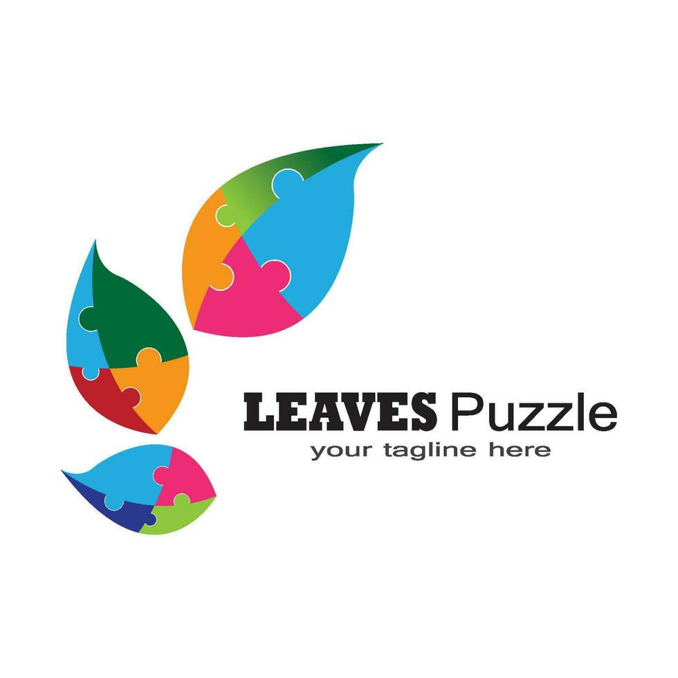 puzzle logo vector