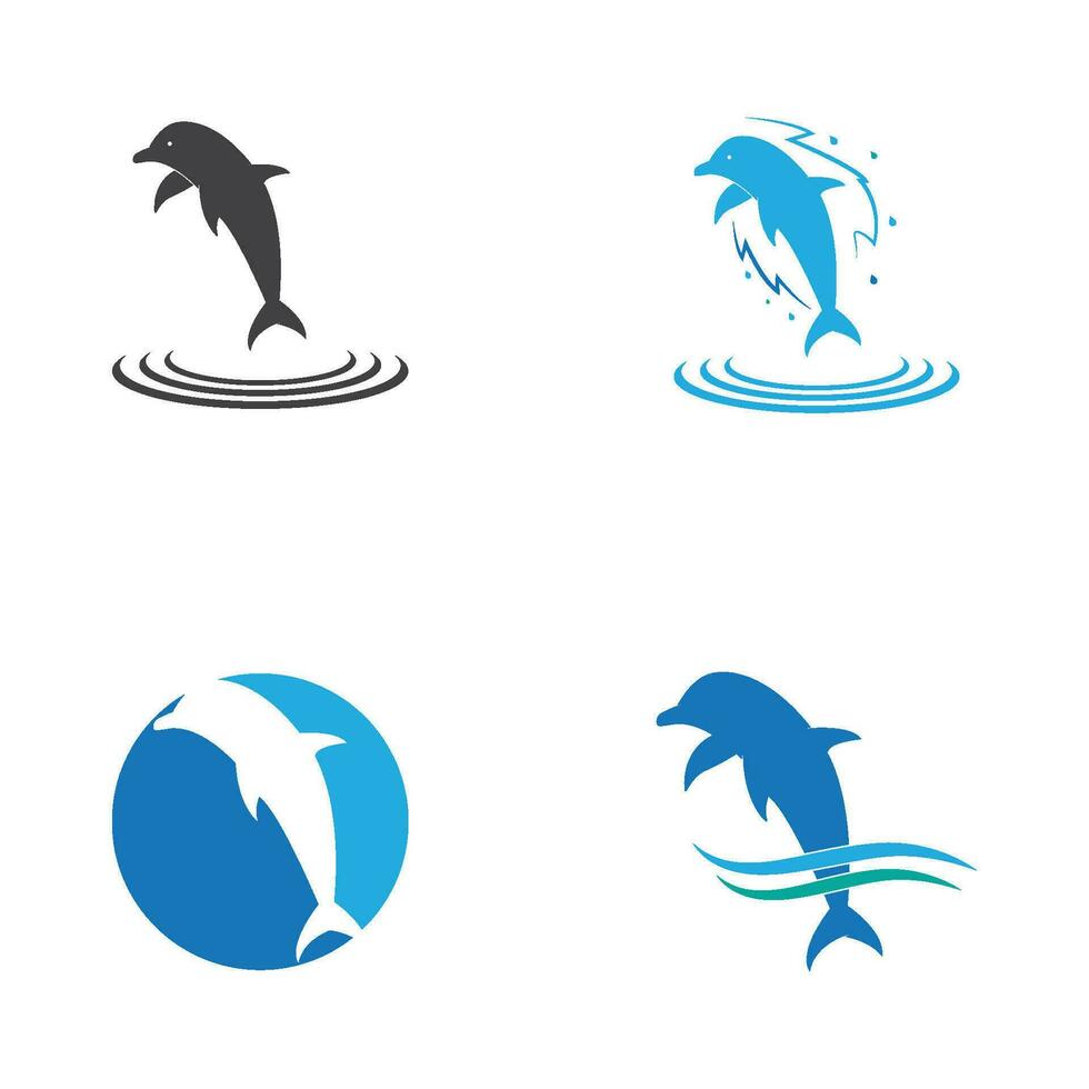 Dolphin logo icon vector