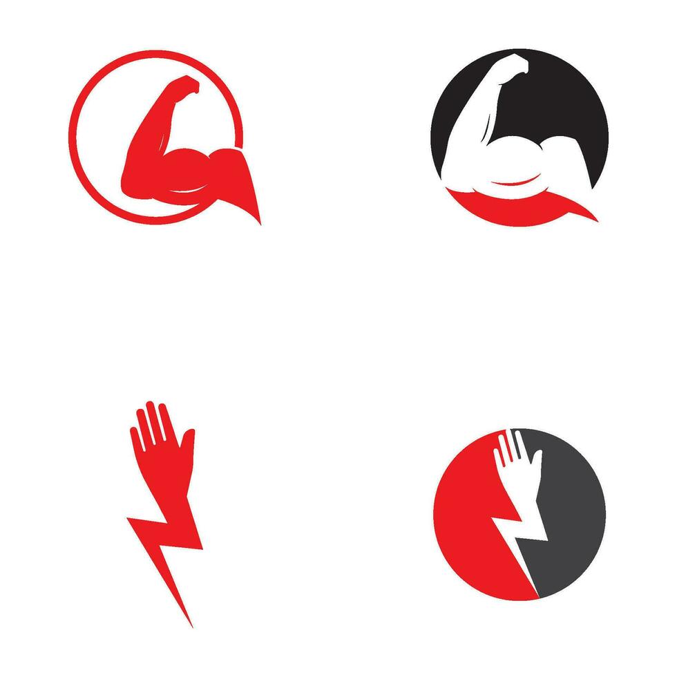 Hand strong vector icon