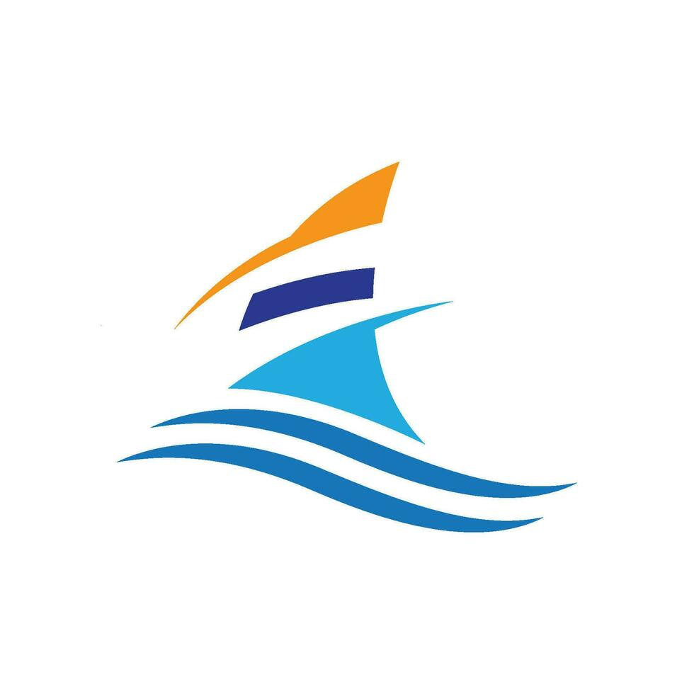 cruise ship Logo Template vector