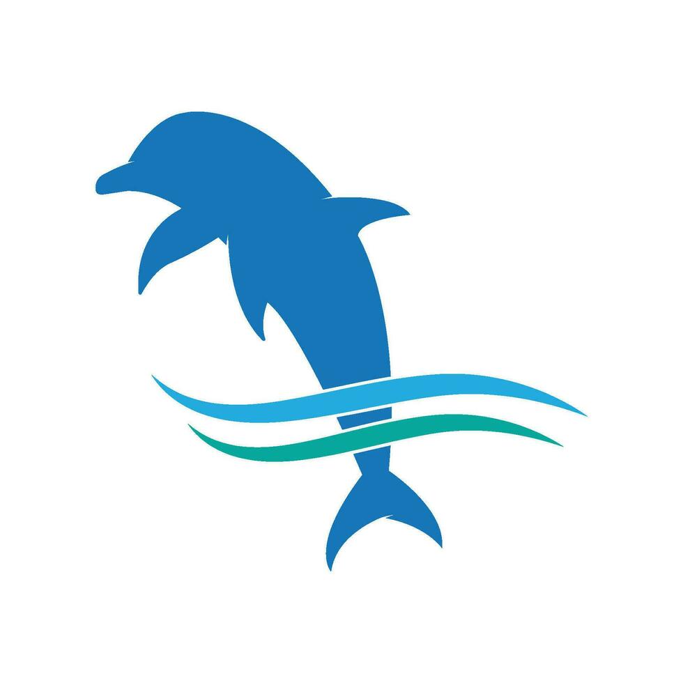 Dolphin logo icon vector