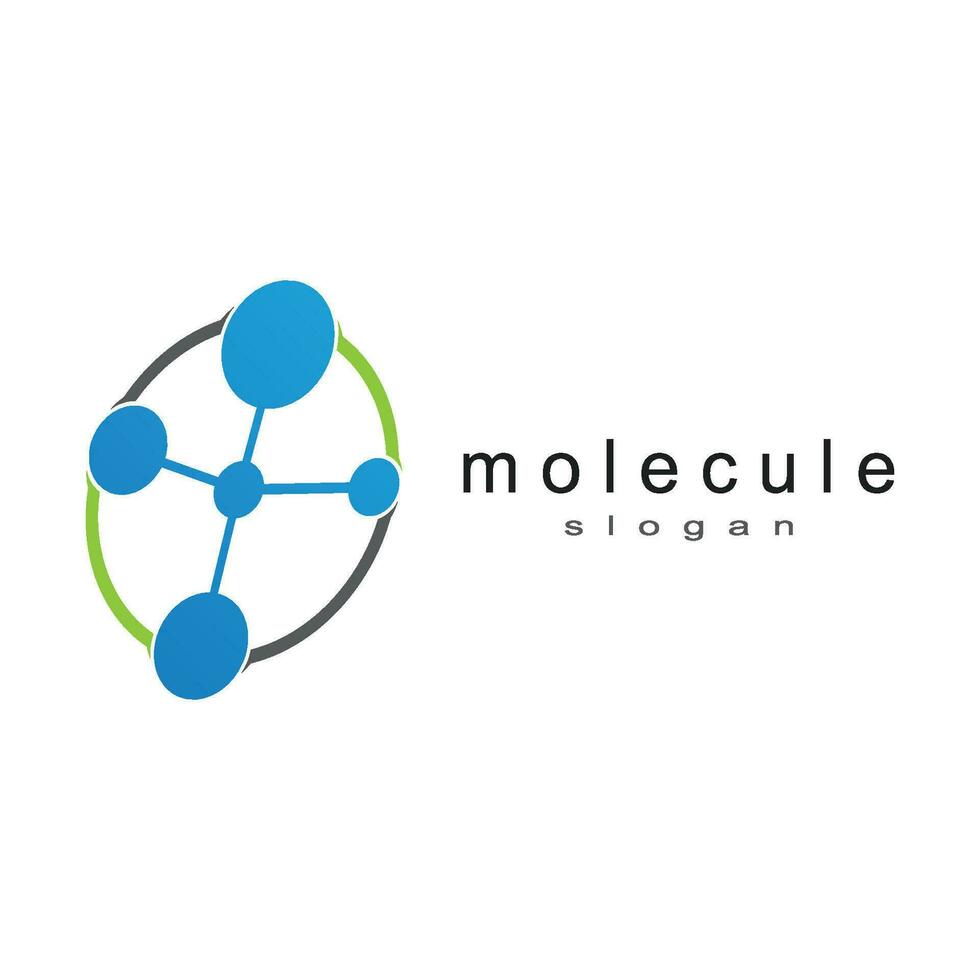 Molecule logo template vector