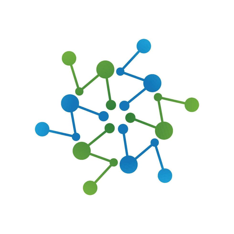 Molecule logo template vector