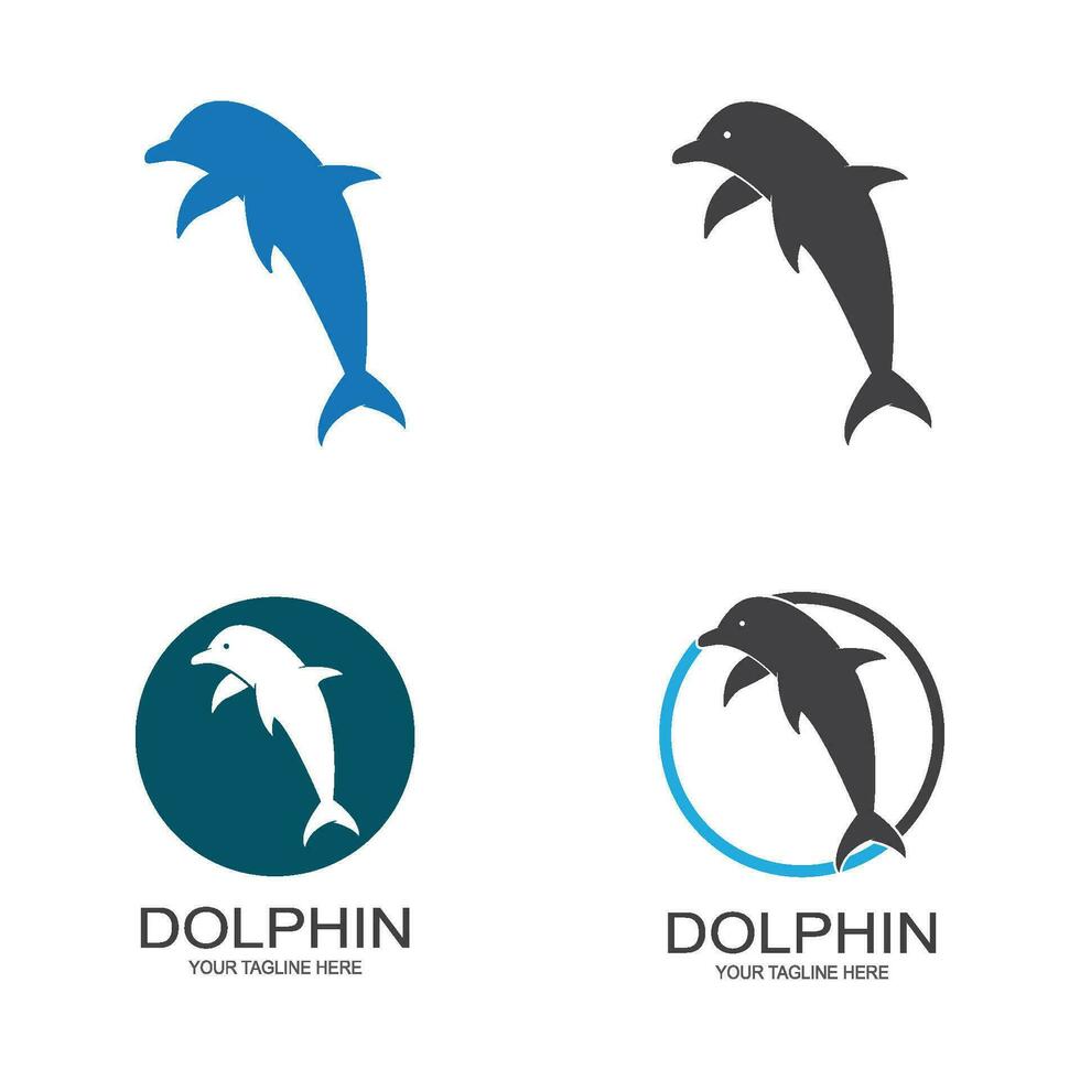 Dolphin logo icon vector