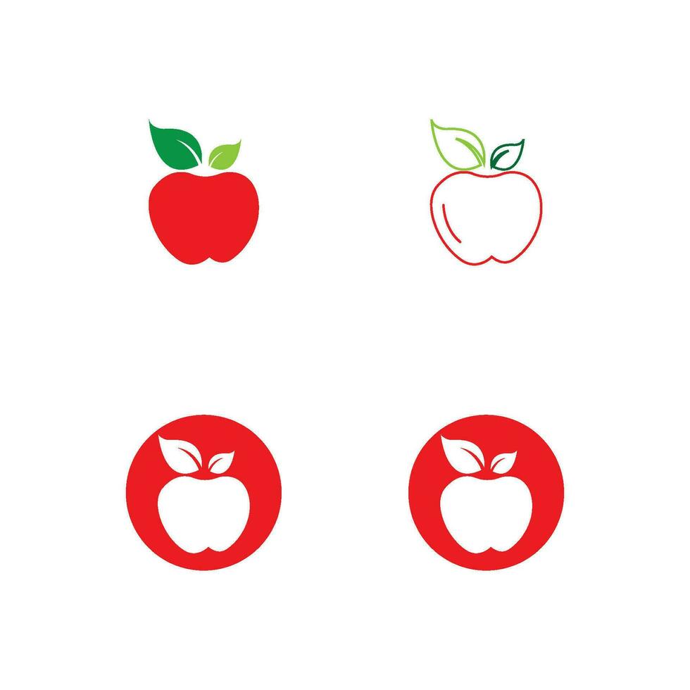 diseño de ilustración de vector de manzana