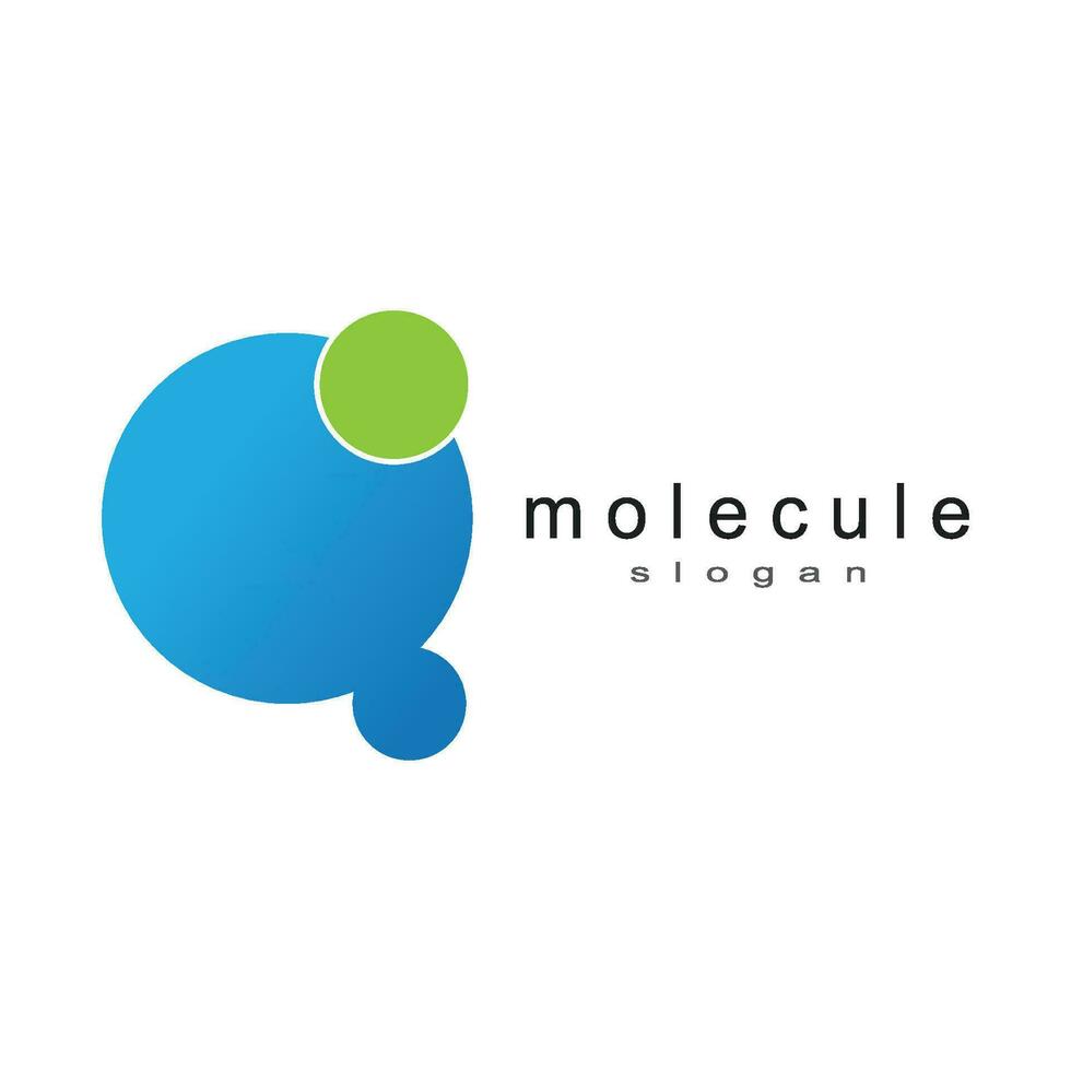 Molecule logo template vector