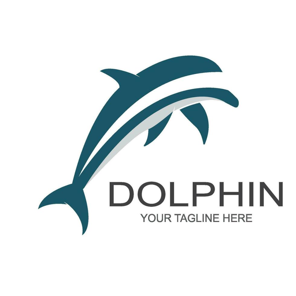 delfín logo icono vector