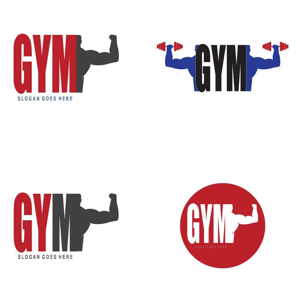 Bodybuilder Logo Template vector