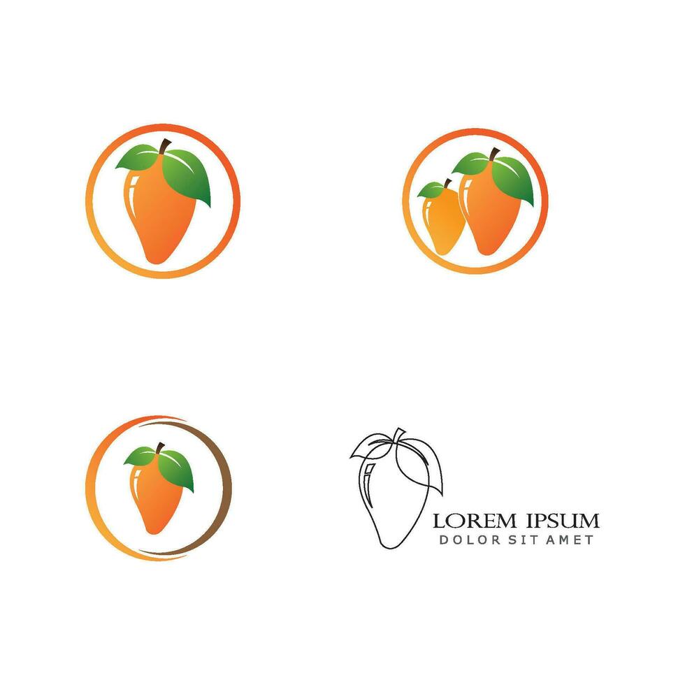 mango en estilo plano. logotipo vectorial de mango vector