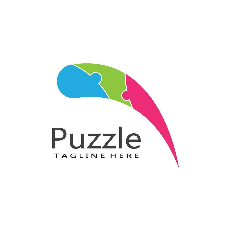 puzzle logo vector icon