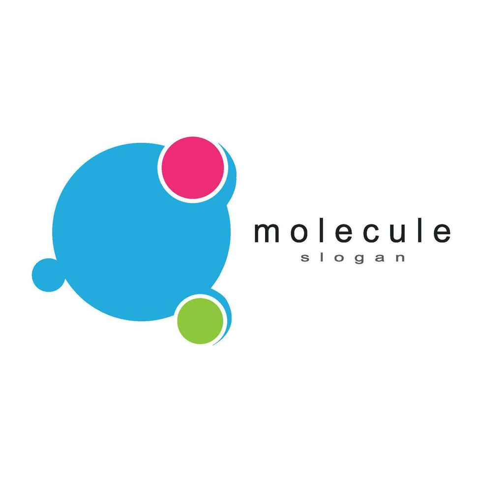 Molecule logo template vector