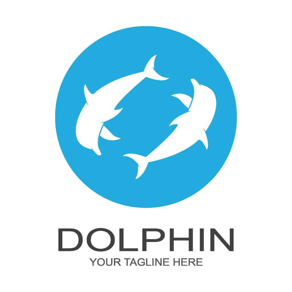 Dolphin logo icon vector