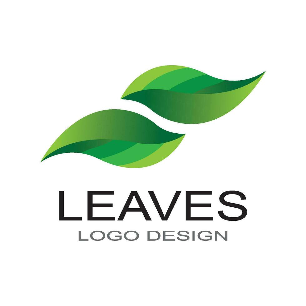 Eco icon green leaf logo vector