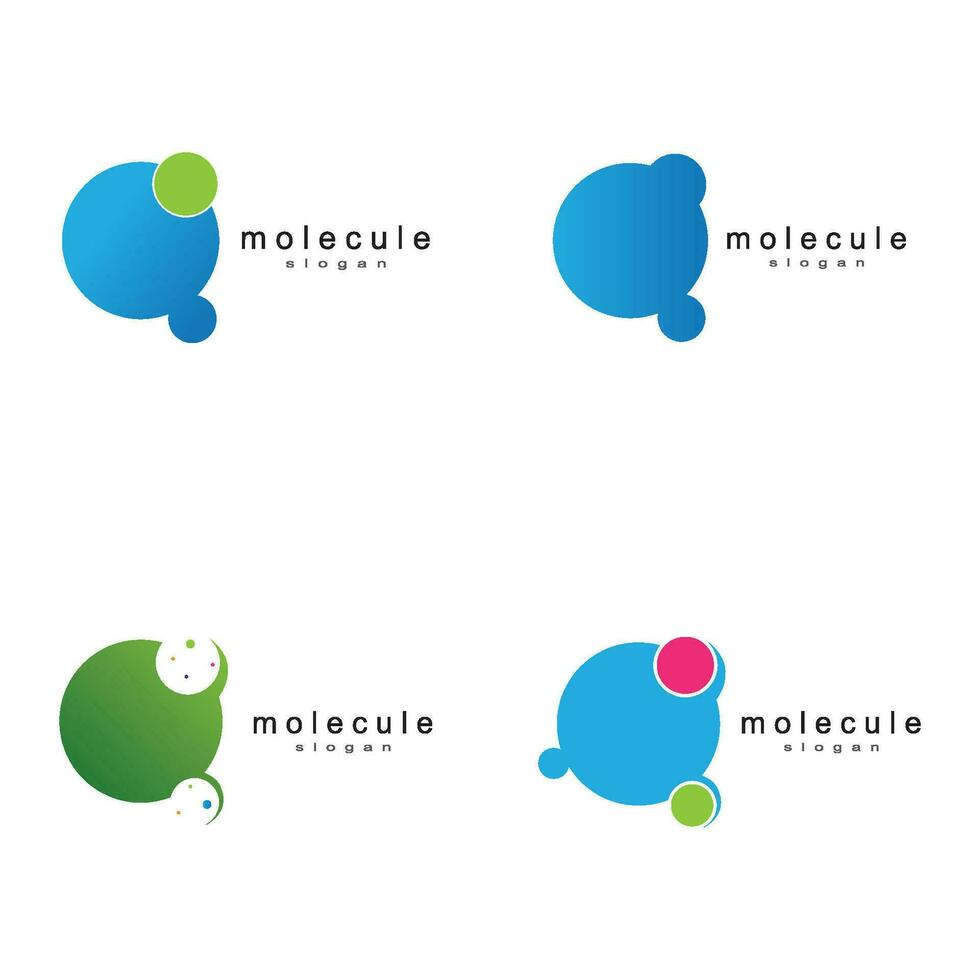 Molecule logo template vector