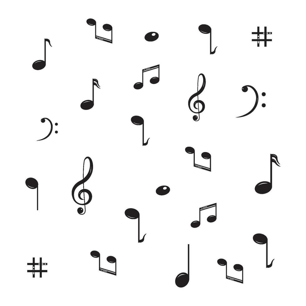 vector de icono de nota musical