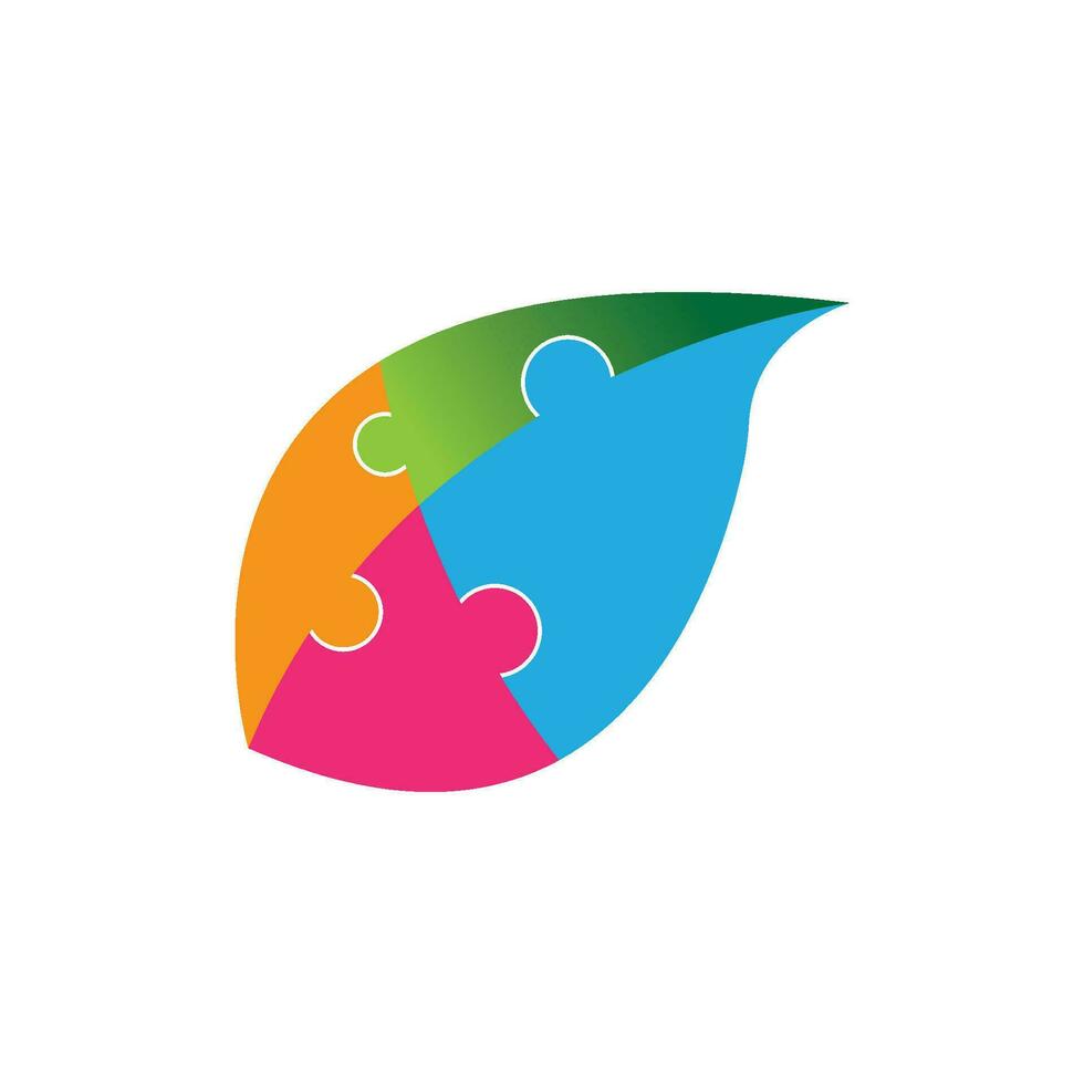 puzzle logo vector