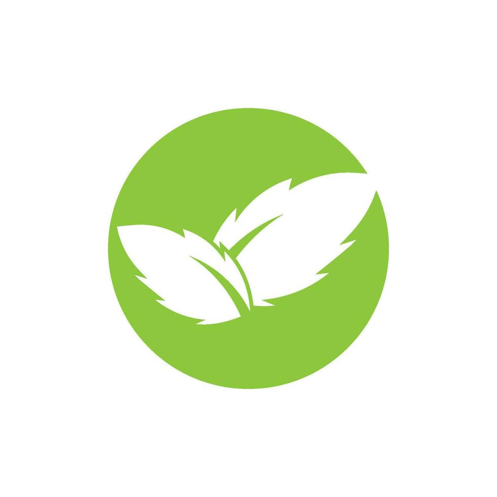leaf ecology nature element vector icon