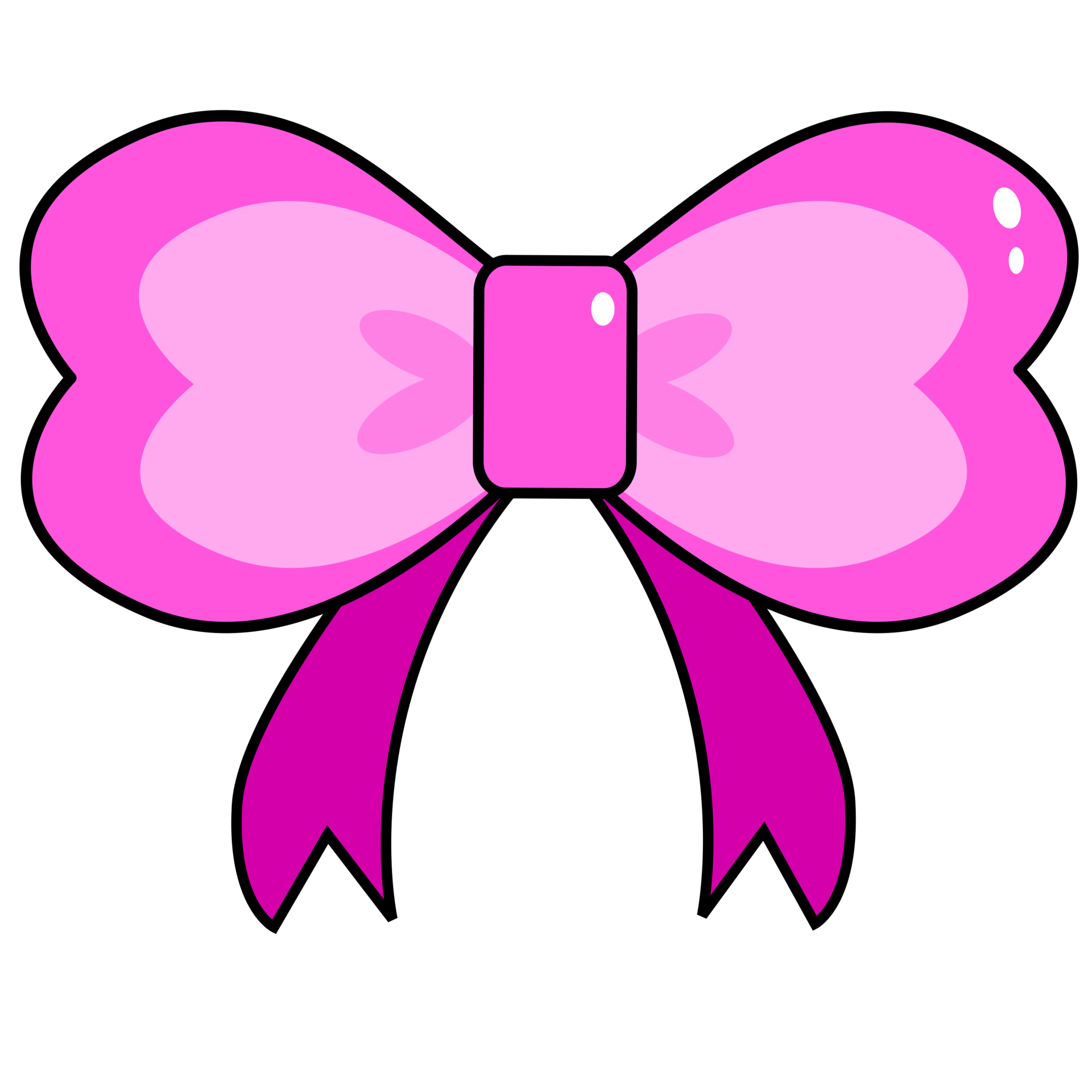 Pink Bow Clipart Transparent