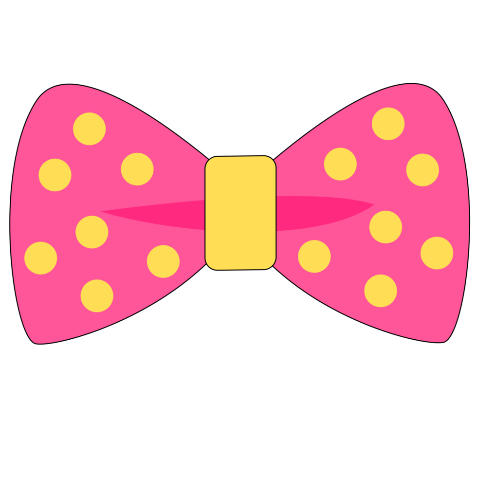 pink and yellow ribbon bow png