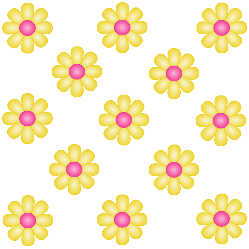 yellow flower pattern png