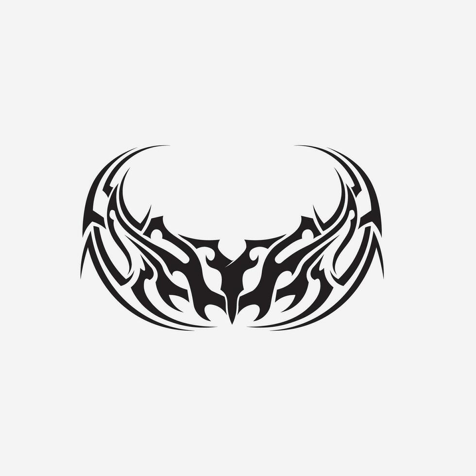 black tribal vector logo design icon and sign tribal