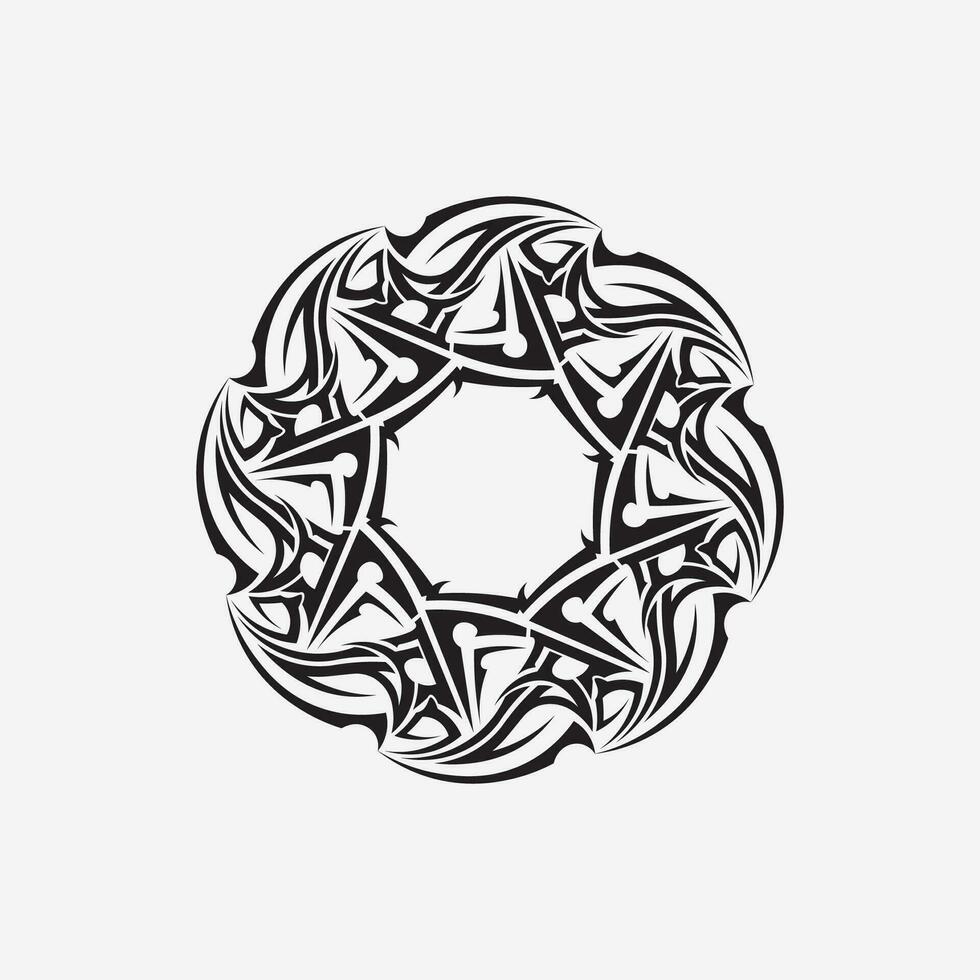 black tribal vector logo design icon and sign tribal
