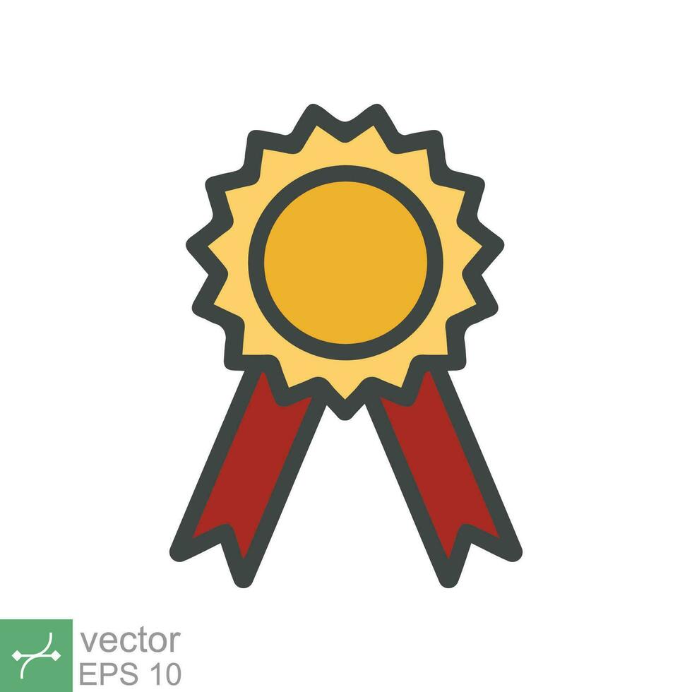 rosetón medalla icono. sencillo plano estilo. otorgar, cinta, logro, insignia, certificado concepto. vector ilustración símbolo aislado en blanco antecedentes. eps 10