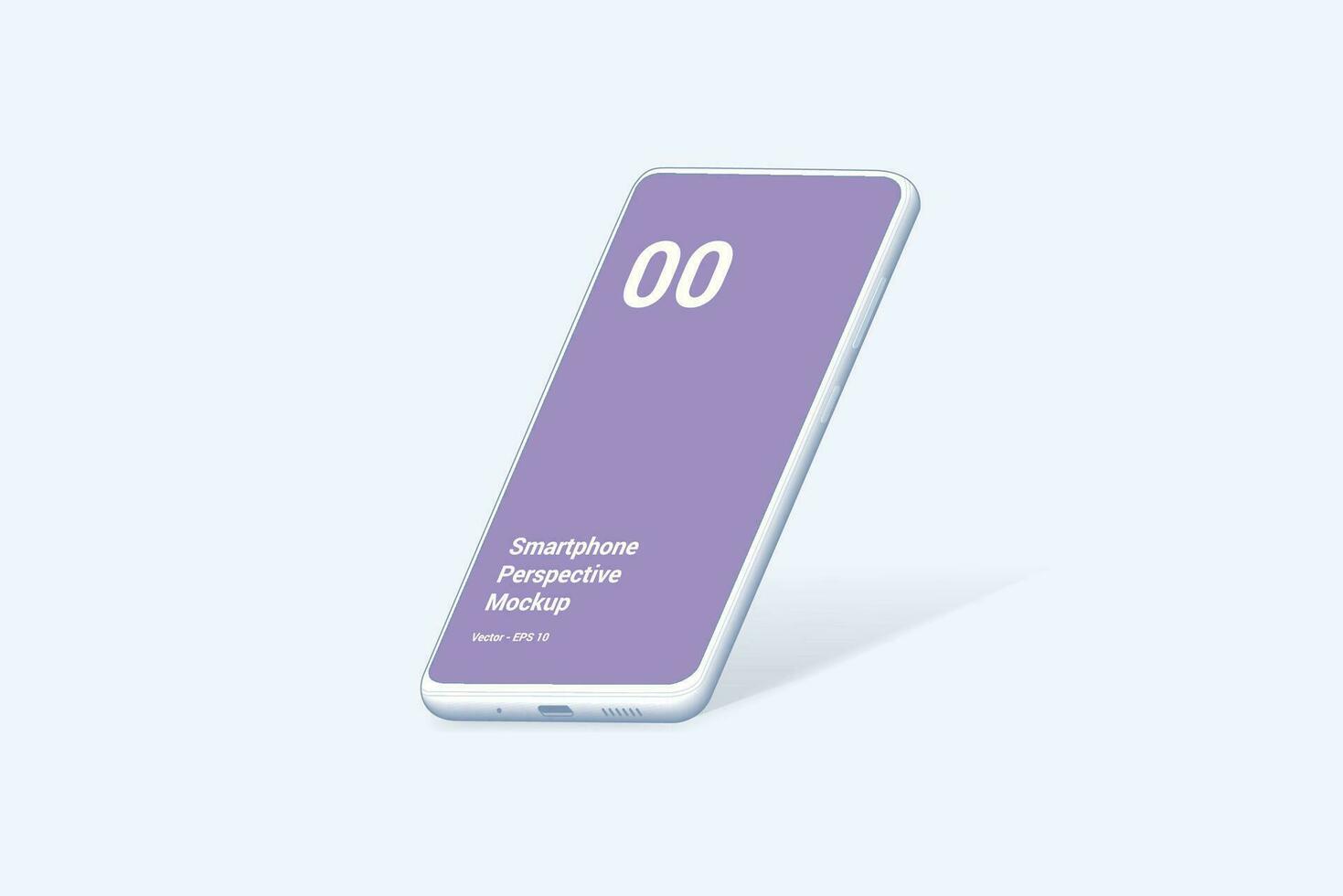 Phone, mockup, mock up, ui. Frame less Smartphone with blank screen with blue tones. cell phone template for infographic or interface presentation. Vector illustration Design on white background EPS10