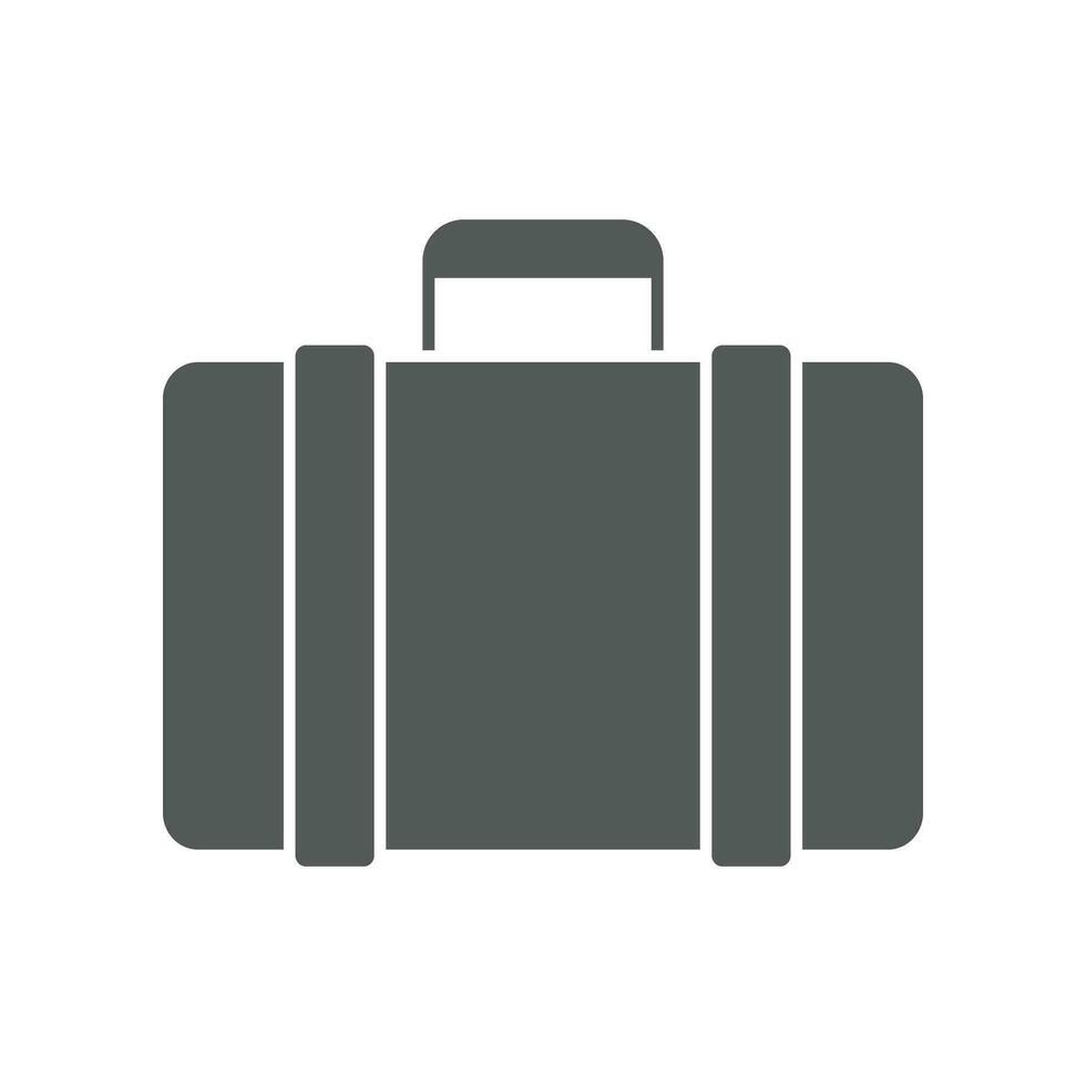 Travel or tourist bag Bag, Handbag, Baggage, luggage line Element In Trendy Style. Briefcase travelling for summer holiday and vacation icon. Vector illustration solid, glyph style. EPS 10