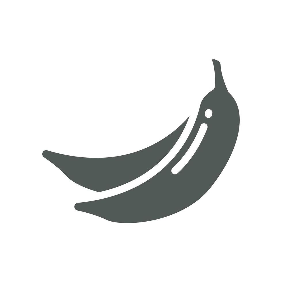 amarillo Fresco y maduro plátano Fruta silueta en línea moderno estilo. comida Organo para vegano o vegetariano, icono. vector ilustración sólido, glifo estilo. eps 10