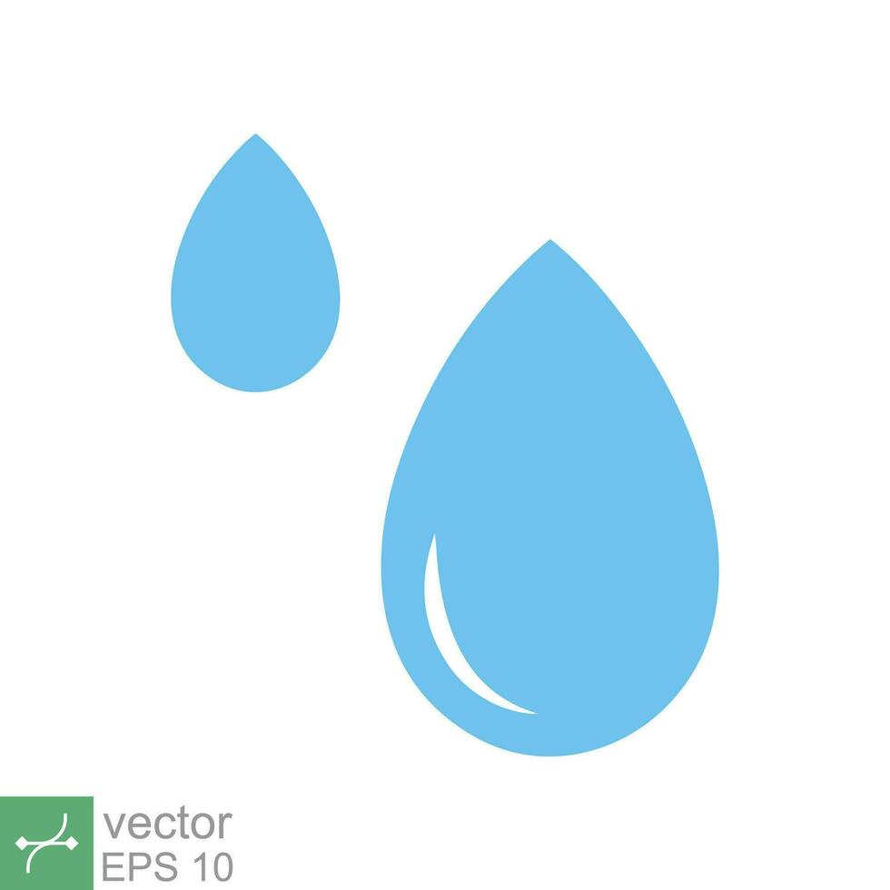 agua gotas icono. sencillo plano estilo. soltar agua, gotita, líquido, aceite, lluvia, limpiar agua, agricultura, naturaleza, ambiente concepto. vector ilustración aislado en blanco antecedentes. eps 10