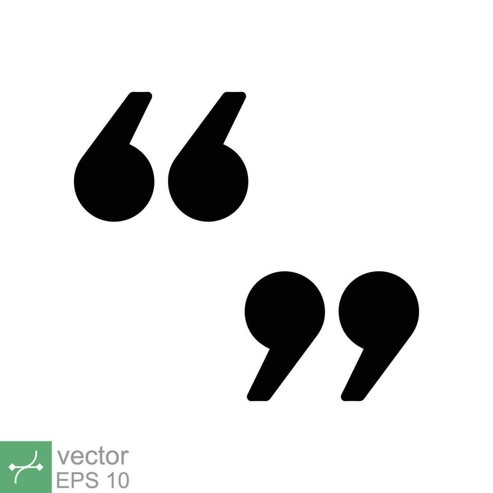 Set of quote mark, quotes icon. Double quotation, bubble speech, comma, comment, communication concept. Simple flat style. Vector illustration isolated on white background. EPS 10.