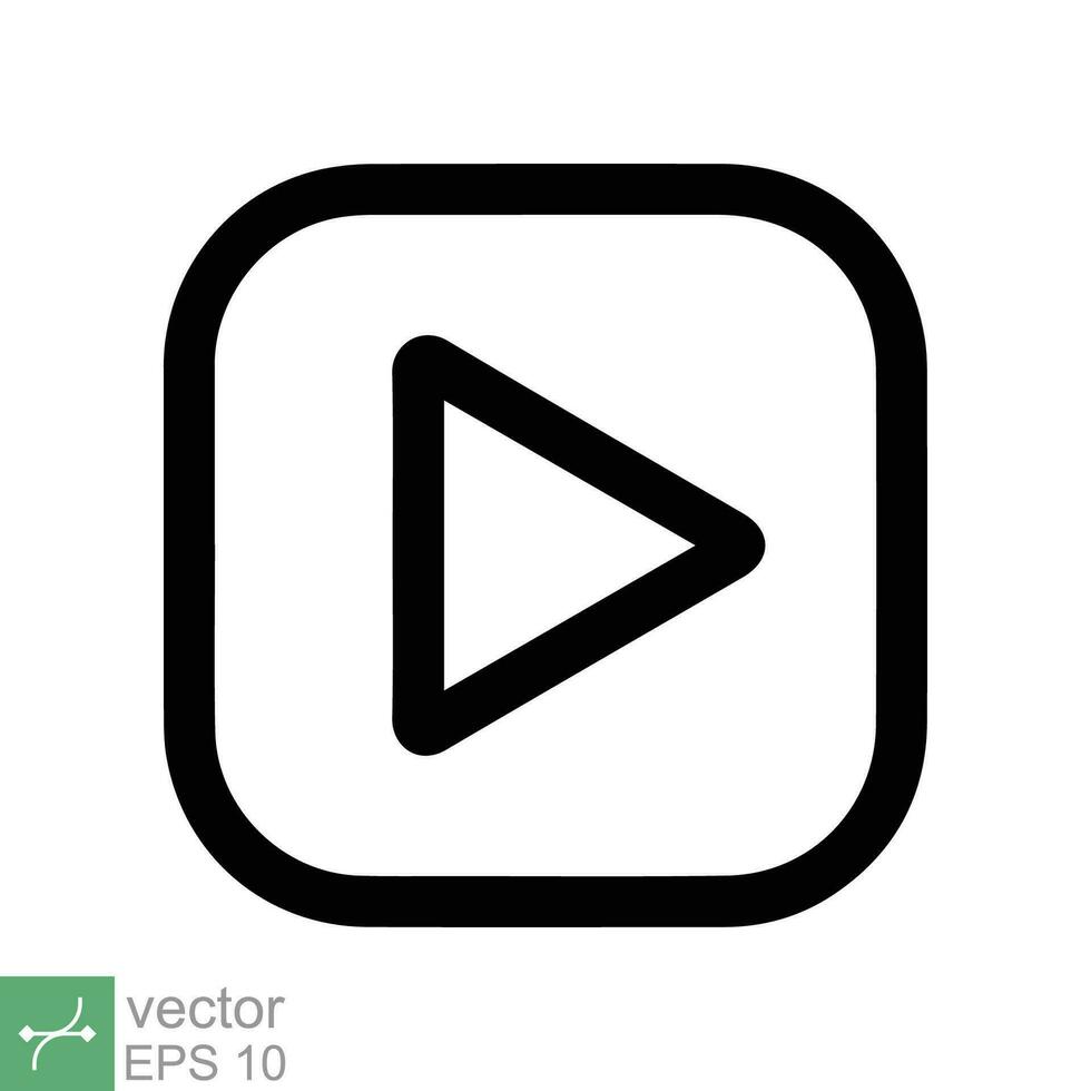 jugar botón icono. sencillo plano estilo. medios de comunicación jugador audio, triángulo, hacer clic, música concepto. vector ilustración aislado en blanco antecedentes. eps 10