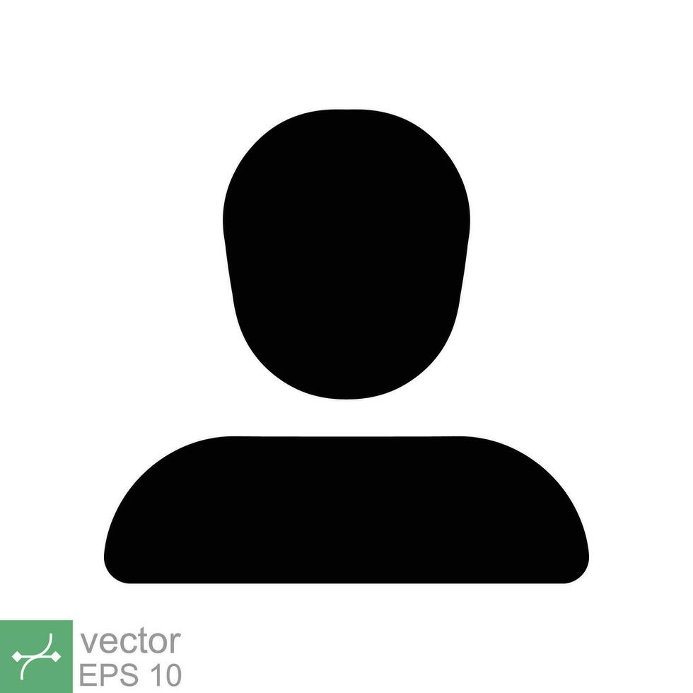 Profile icon. Simple flat style. Person, people, user avatar, pictogram, message, office business man concept. Vector illustration isolated on white background. EPS 10.