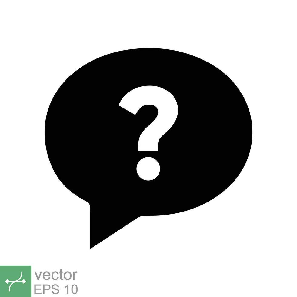 pregunta marca en burbuja icono. sencillo plano estilo. ayuda habla burbuja símbolo, preguntar, consulta, Preguntas más frecuentes concepto. vector ilustración aislado en blanco antecedentes. eps 10