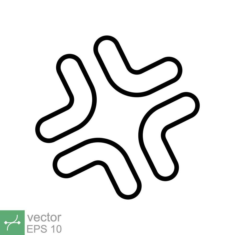 Anger symbol icon. Simple outline style. Black angry sign, cartoon emoticon sticker concept. Thin line vector illustration isolated on white background. EPS 10.