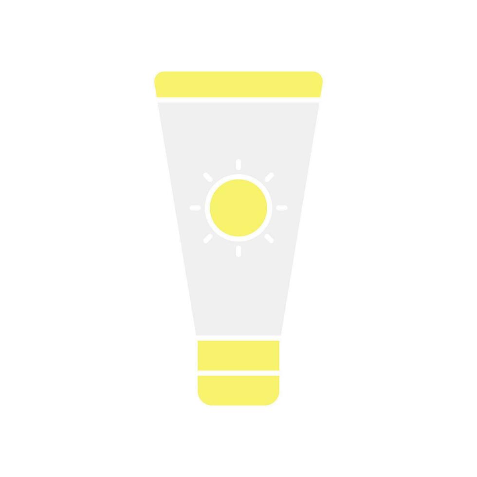 Sun lotion, Sunscreen, Sunblock Cream for UV block sun protection. Sunburn screen for Bathing Beach vacation icon line for web mobile infographics. Vector illustration filled outline style EPS 10