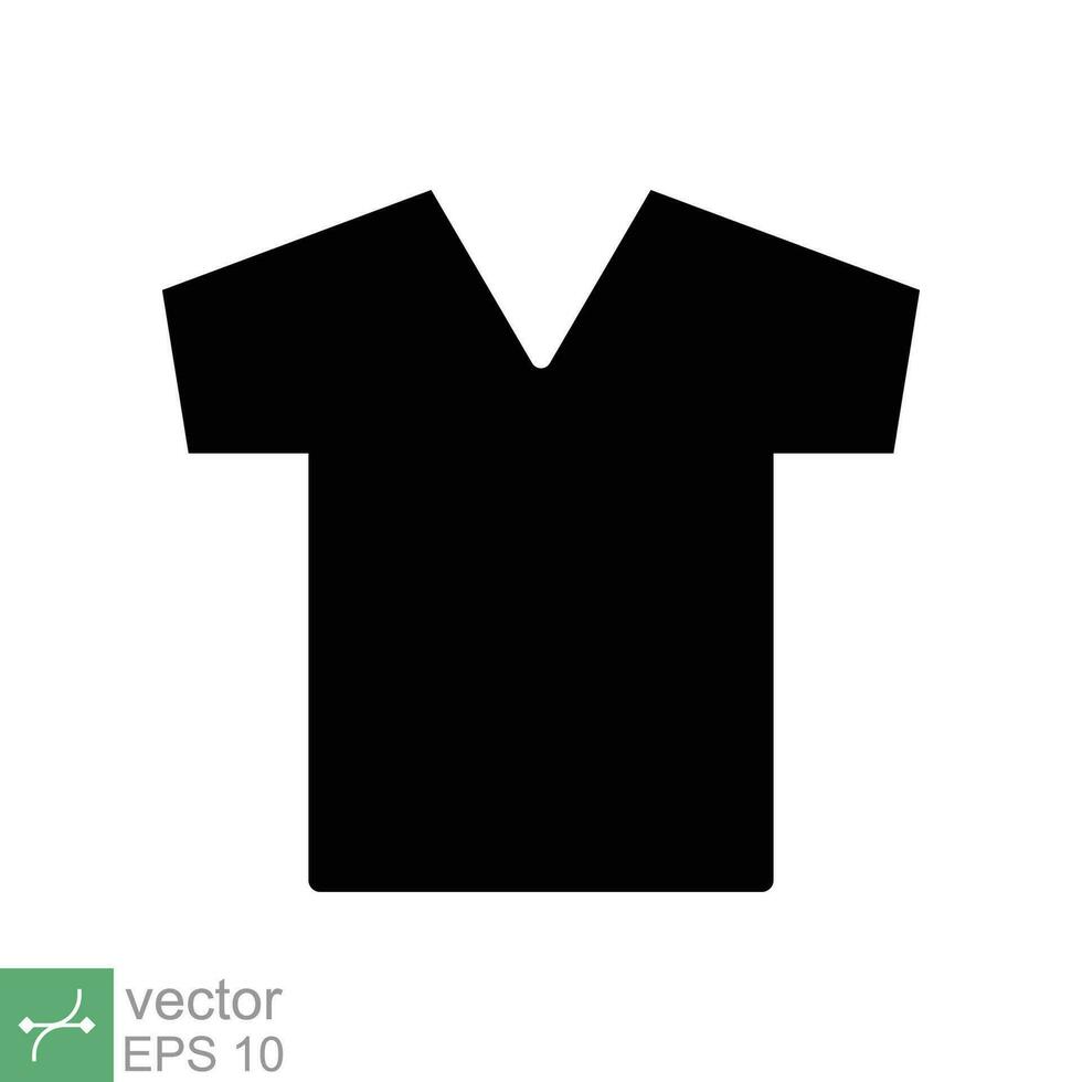 T-shirt icon. Simple solid style. Shirt, tee, sport, clothes, blank, fashion concept. Glyph vector illustration isolated on white background. EPS 10.