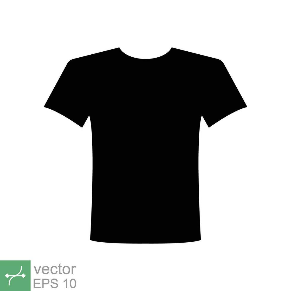 camiseta icono. sencillo sólido estilo. camisa, tee, deporte, ropa, blanco, Moda concepto. glifo vector ilustración aislado en blanco antecedentes. eps 10