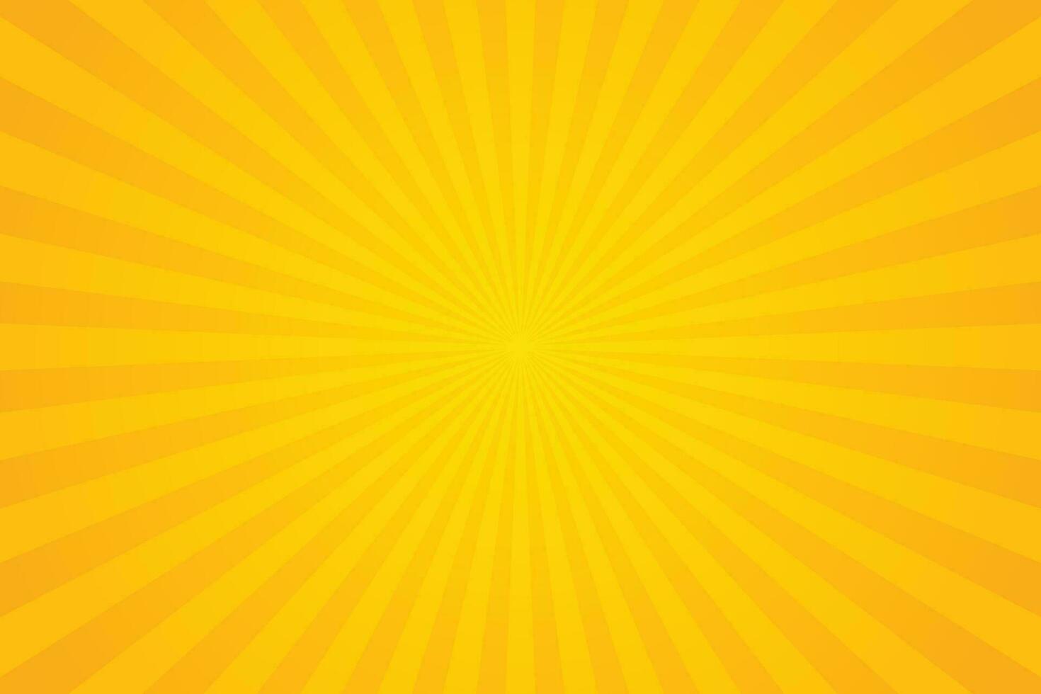 Yellow orange sunburst pattern background. Rays, radial, line, star, sunny, light beam, summer banner. Vector illustration EPS 10.
