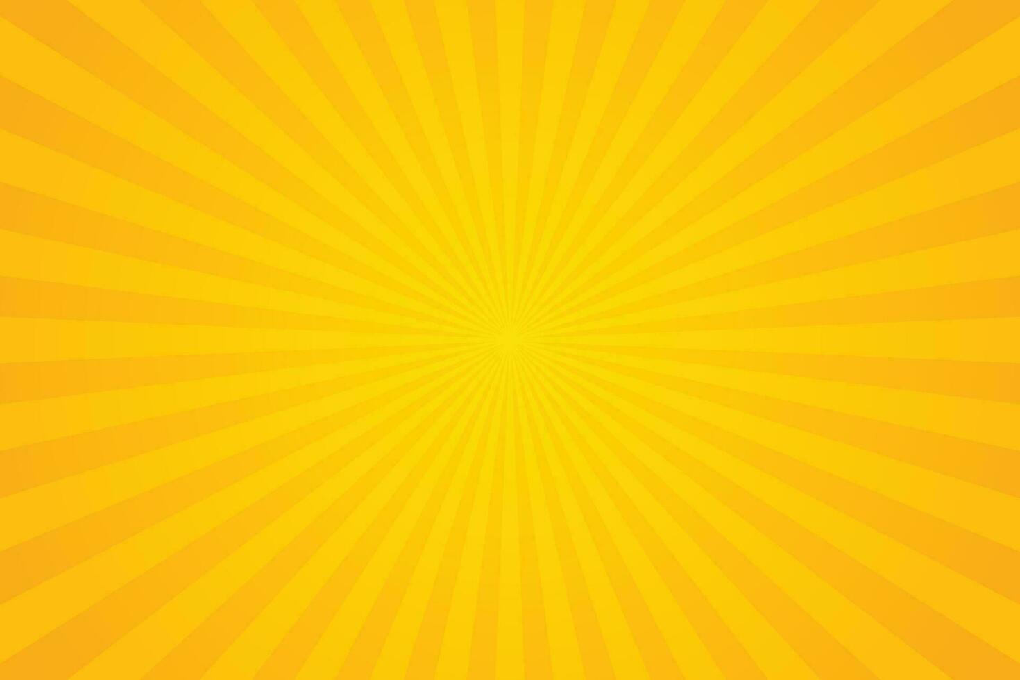 Yellow orange sunburst pattern background. Rays, radial, line, star, sunny, light beam, summer banner. Vector illustration EPS 10.