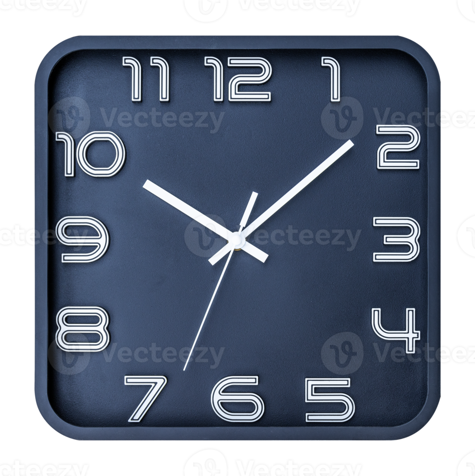 Square black wall clock png