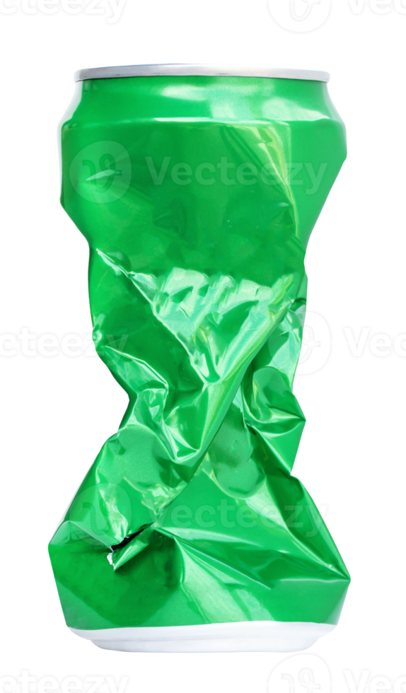 Compressed green aluminum can 26959218 PNG