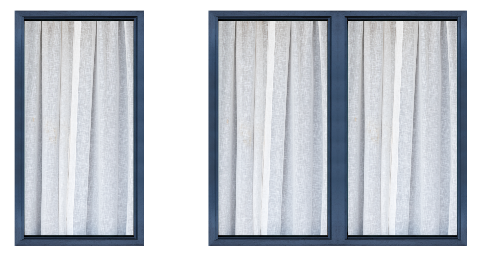 Black window frame with curtain 26959222 PNG