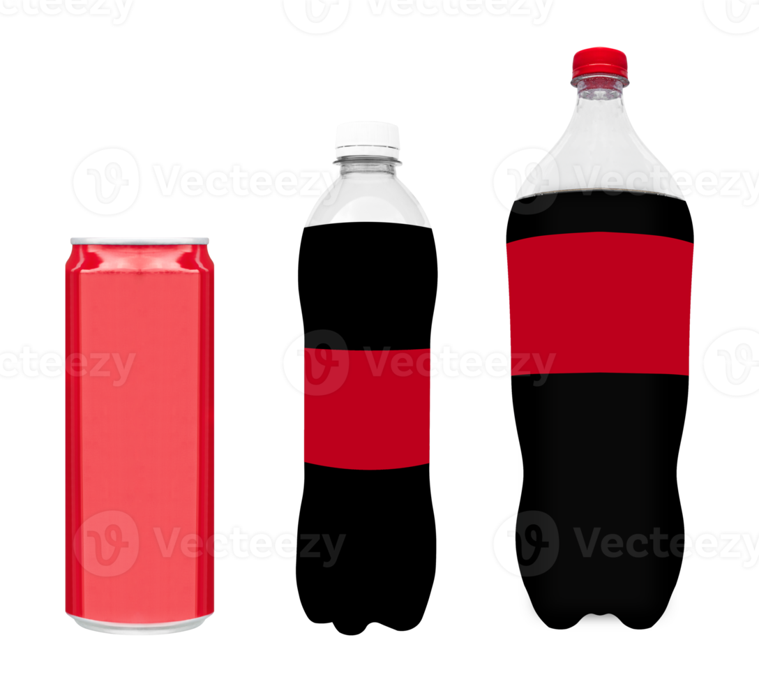 Cola soft drink variety of packaging png