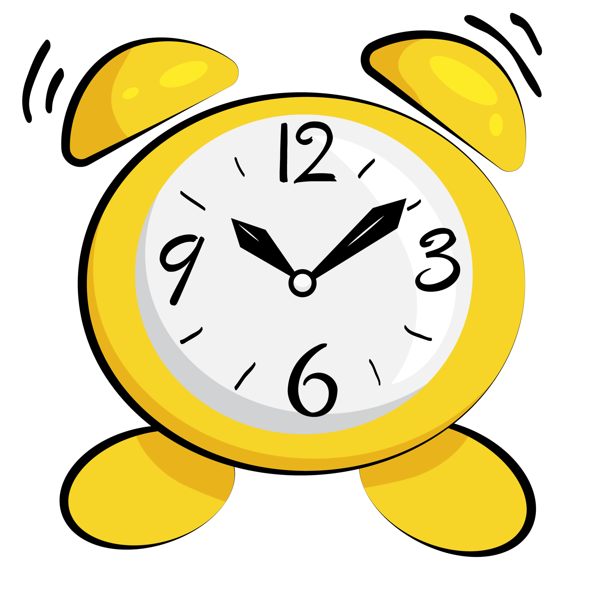 Yellow alarm clock 26959239 PNG