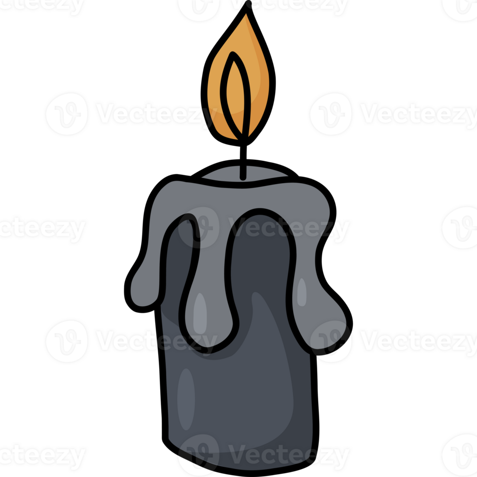 Mystical burning candle png