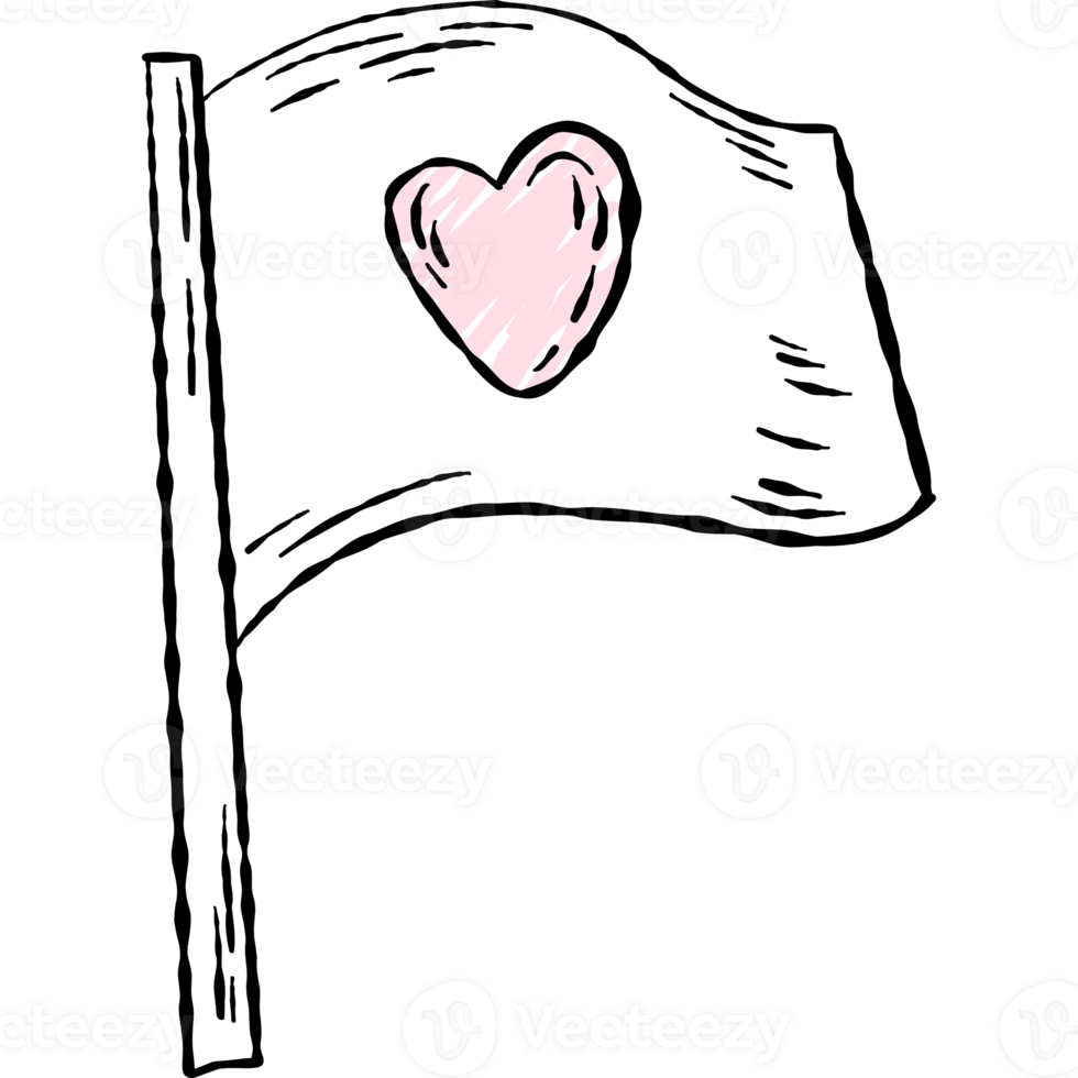 flag with heart png