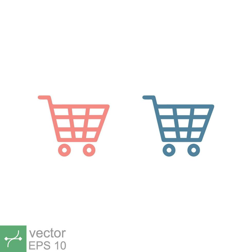 Shopping cart icon. Simple flat style. Shop, buy, web, internet, trolley, basket, online store concept. Vector illustration symbol isolated on white background. EPS 10.