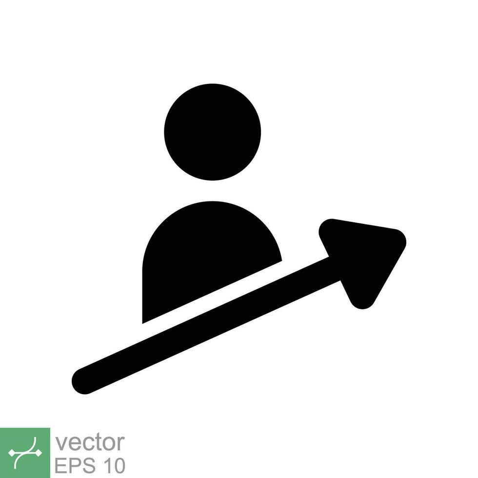 Personal development icon. Simple solid style. Strategy management, capital, human, leadership concept. Glyph vector illustration isolated on white background. EPS 10.